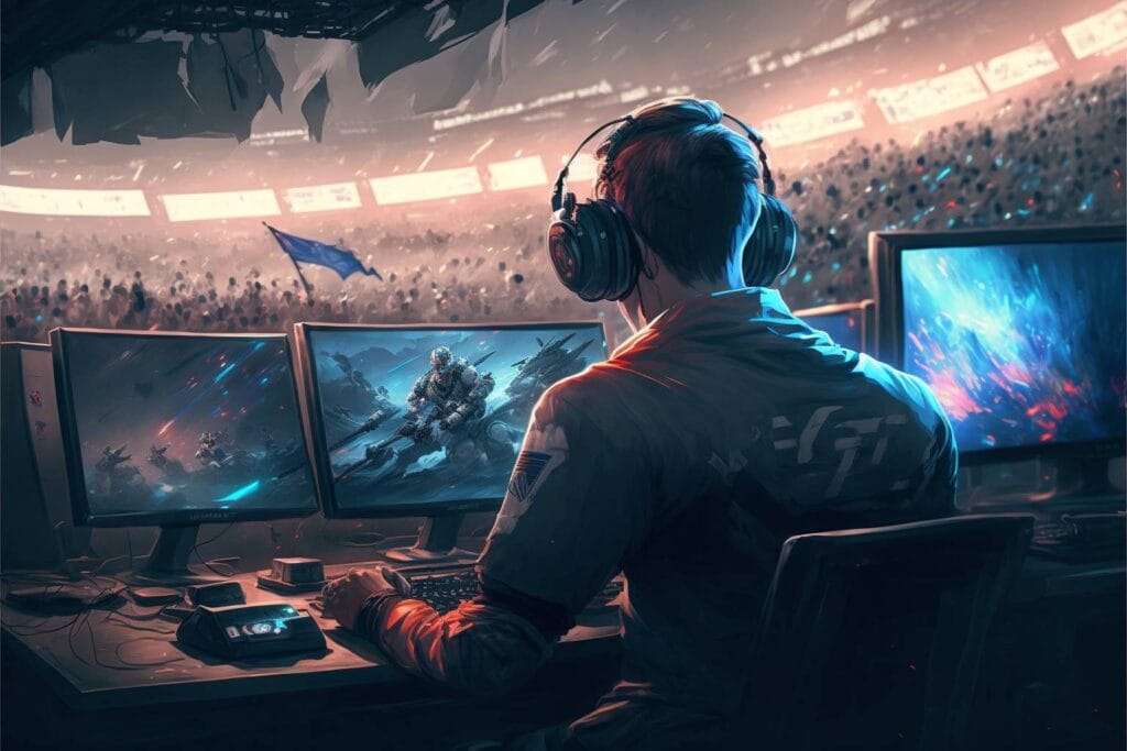 Un joueur en compétition eSport